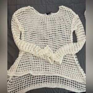 Vici Cream Open-Knit Cardigan